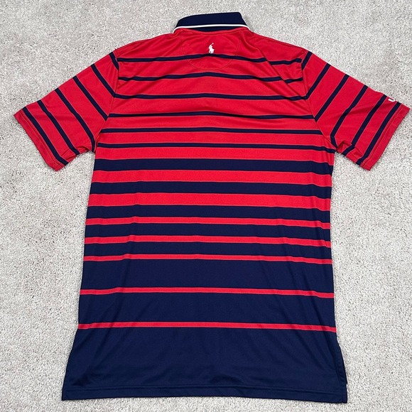 Polo Golf Ralph Lauren Men's Large Red Navy US Open Pebble Beach 2019 Polo Shirt - Picture 9 of 10